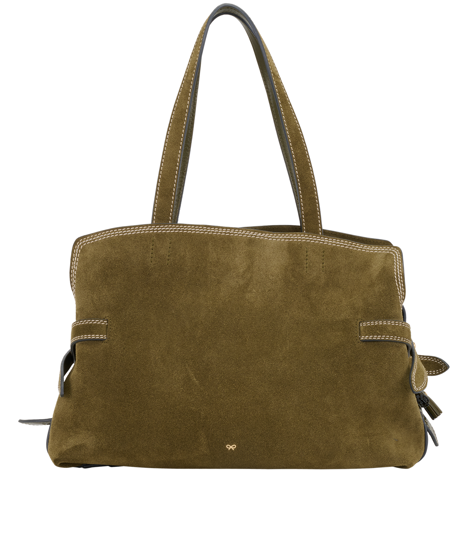 Wilson Tote, &pound;550, Handbags, Green, Suede, Back view